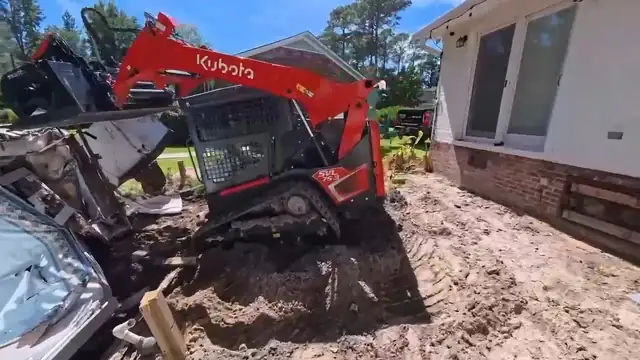 Above-ground pool tear-out