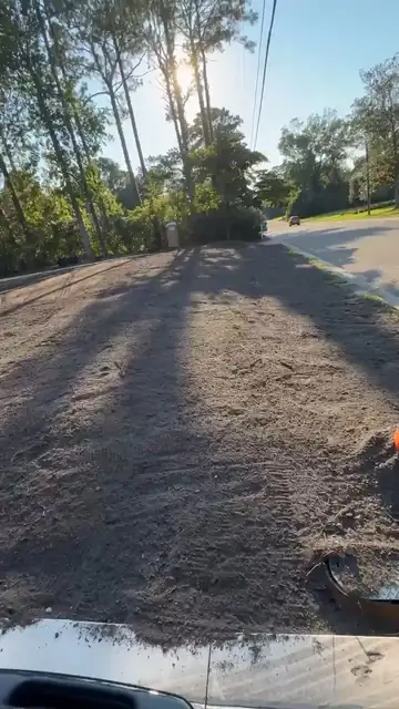Driveway base graded