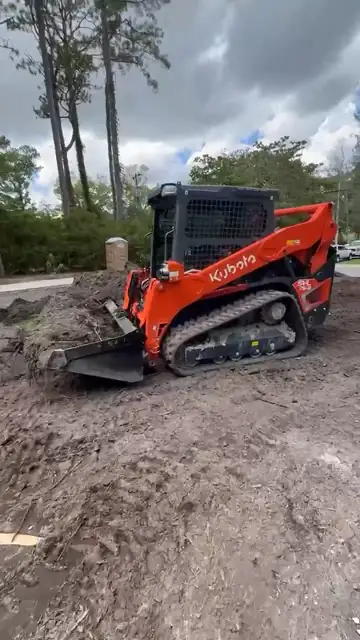 Driveway prep with the Kubota
