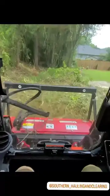 Forestry mulching from the cab