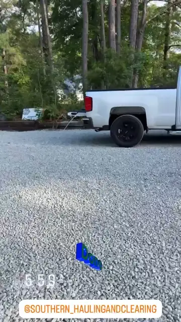 Gravel driveway, done