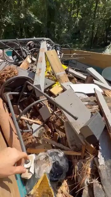 Hauling a load of debris