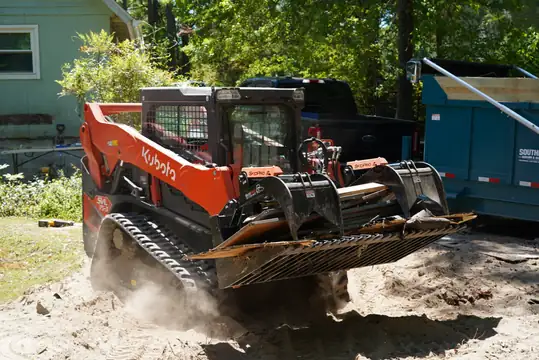 Kubota SVL75-3 track loader with a grapple