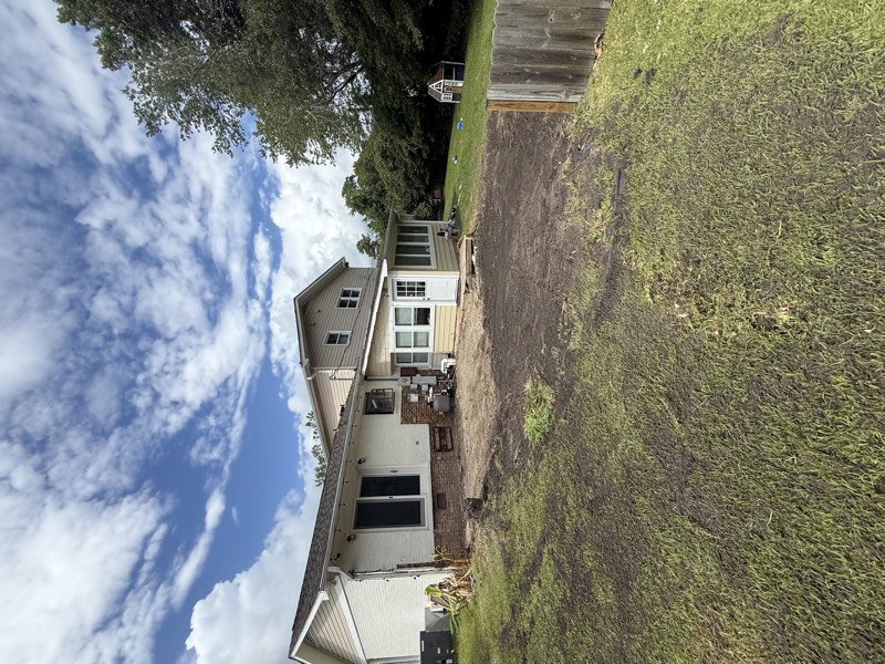 Above-ground pool removal in Wilmington, NC: backyard filled and graded level