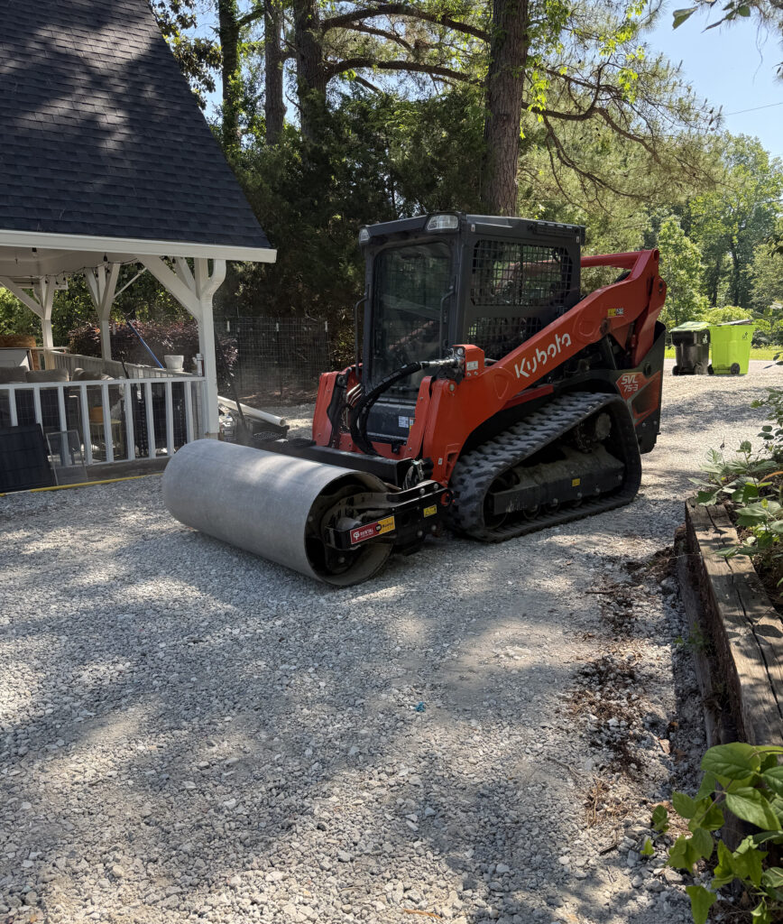 Compacting a new gravel driveway